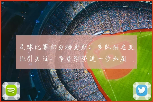 足球比赛积分榜更新：多队排名变化引关注，争夺形势进一步加剧